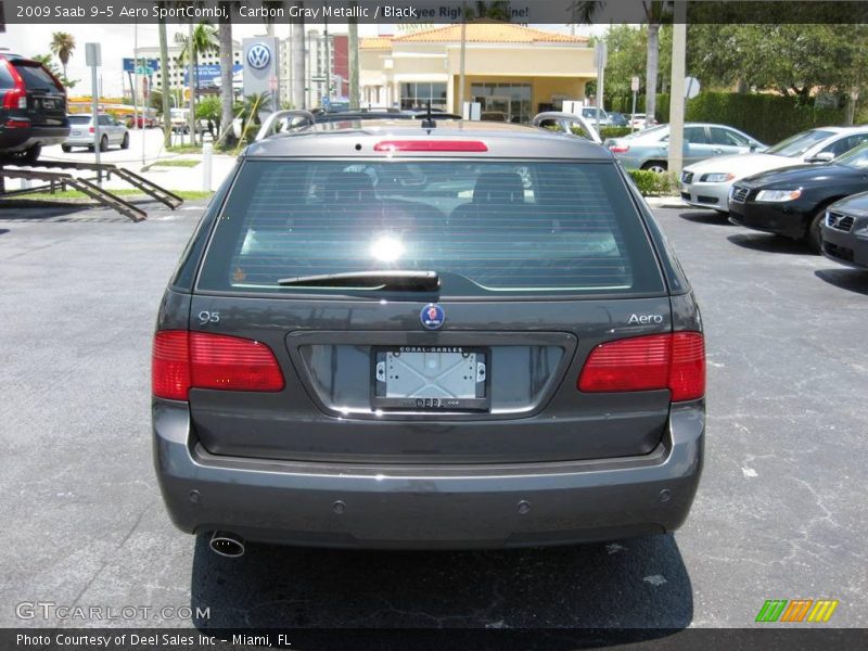 Carbon Gray Metallic / Black 2009 Saab 9-5 Aero SportCombi