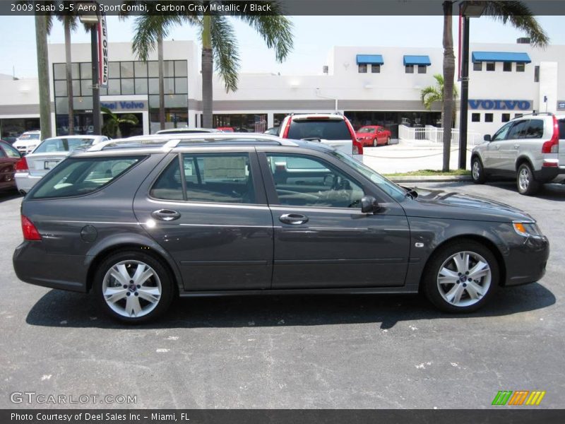 Carbon Gray Metallic / Black 2009 Saab 9-5 Aero SportCombi