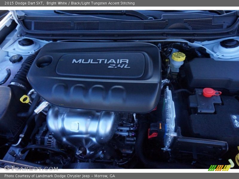 Bright White / Black/Light Tungsten Accent Stitching 2015 Dodge Dart SXT