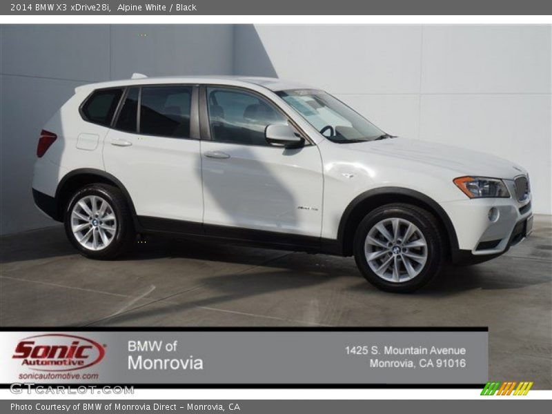 Alpine White / Black 2014 BMW X3 xDrive28i
