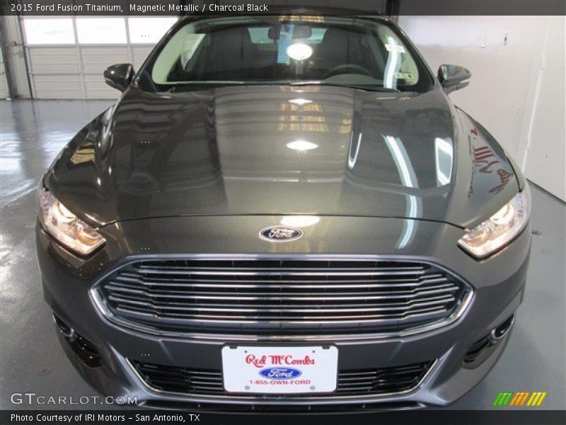 Magnetic Metallic / Charcoal Black 2015 Ford Fusion Titanium