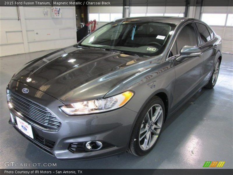 Magnetic Metallic / Charcoal Black 2015 Ford Fusion Titanium