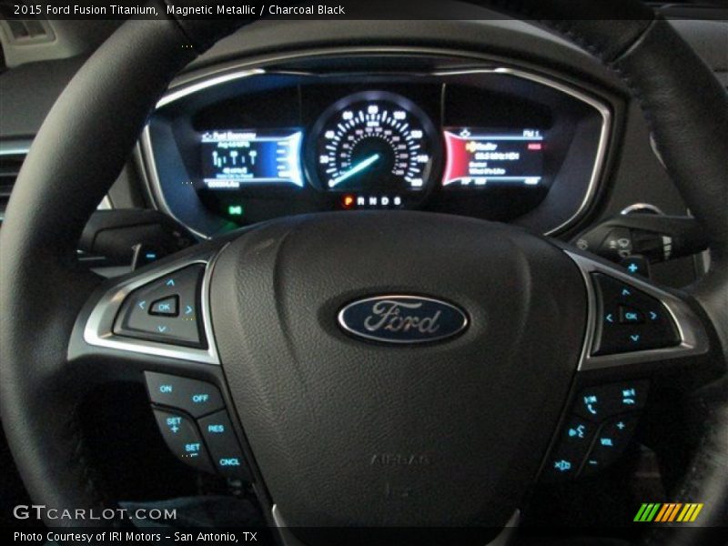 Magnetic Metallic / Charcoal Black 2015 Ford Fusion Titanium