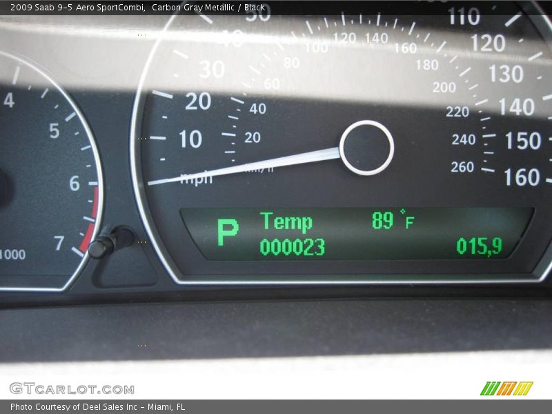Carbon Gray Metallic / Black 2009 Saab 9-5 Aero SportCombi