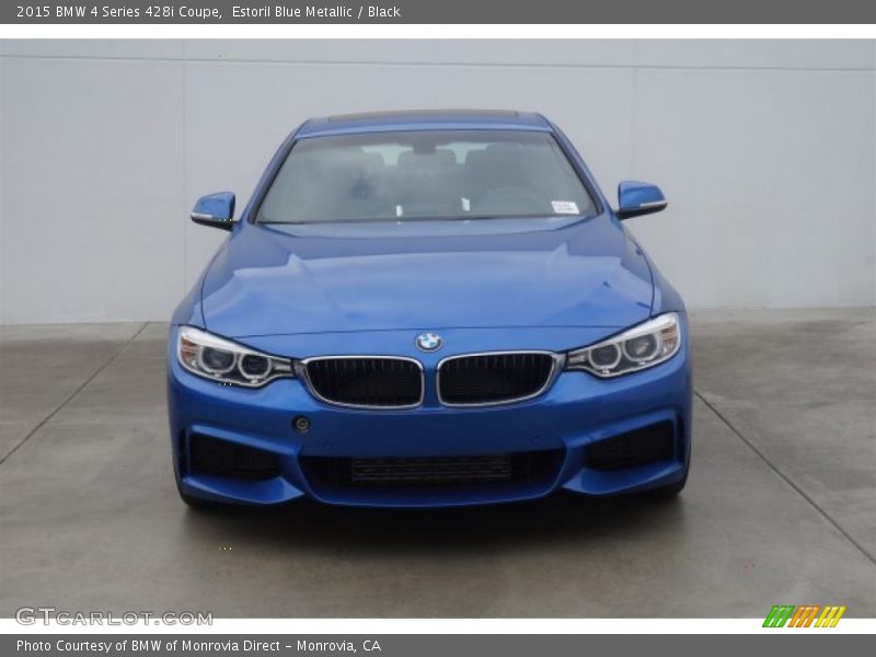 Estoril Blue Metallic / Black 2015 BMW 4 Series 428i Coupe