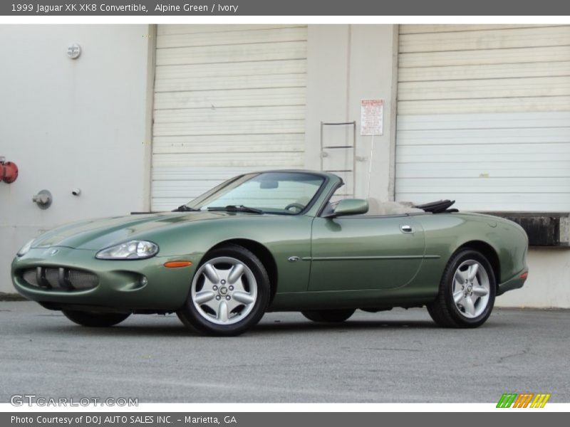 Alpine Green / Ivory 1999 Jaguar XK XK8 Convertible