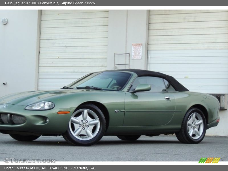 Alpine Green / Ivory 1999 Jaguar XK XK8 Convertible