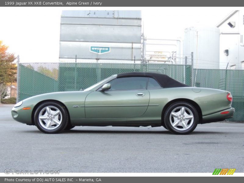 Alpine Green / Ivory 1999 Jaguar XK XK8 Convertible