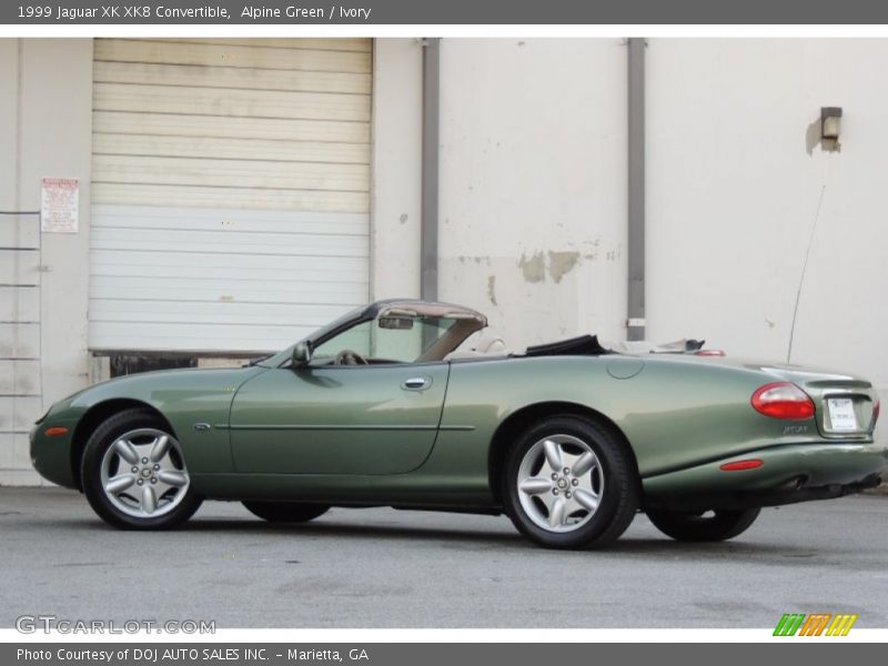 Alpine Green / Ivory 1999 Jaguar XK XK8 Convertible