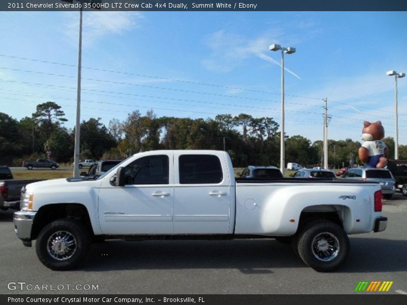 Summit White / Ebony 2011 Chevrolet Silverado 3500HD LTZ Crew Cab 4x4 Dually