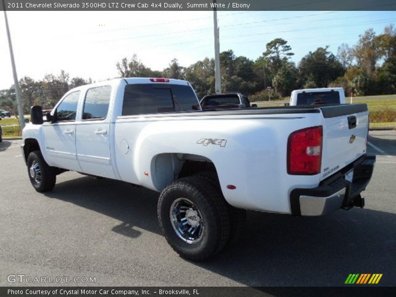 Summit White / Ebony 2011 Chevrolet Silverado 3500HD LTZ Crew Cab 4x4 Dually