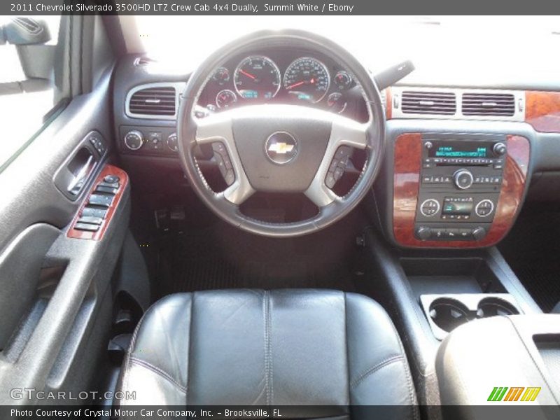 Summit White / Ebony 2011 Chevrolet Silverado 3500HD LTZ Crew Cab 4x4 Dually