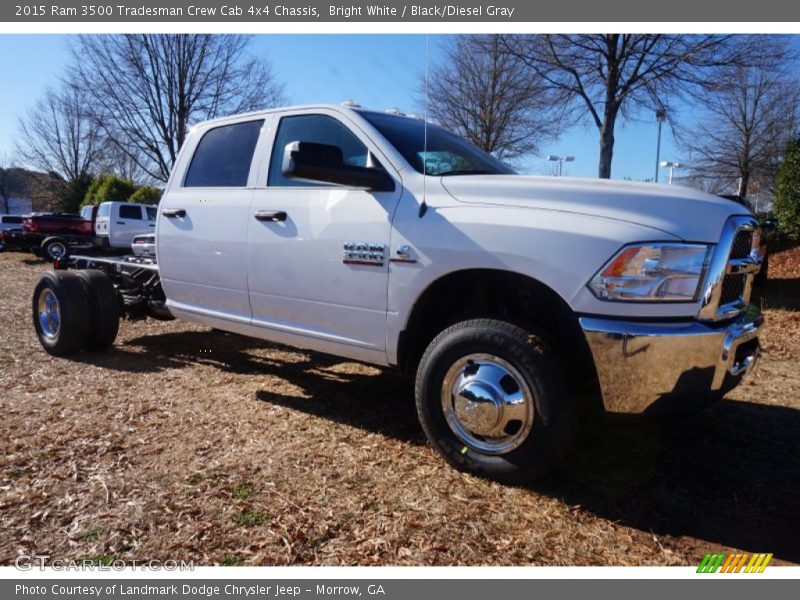 Bright White / Black/Diesel Gray 2015 Ram 3500 Tradesman Crew Cab 4x4 Chassis