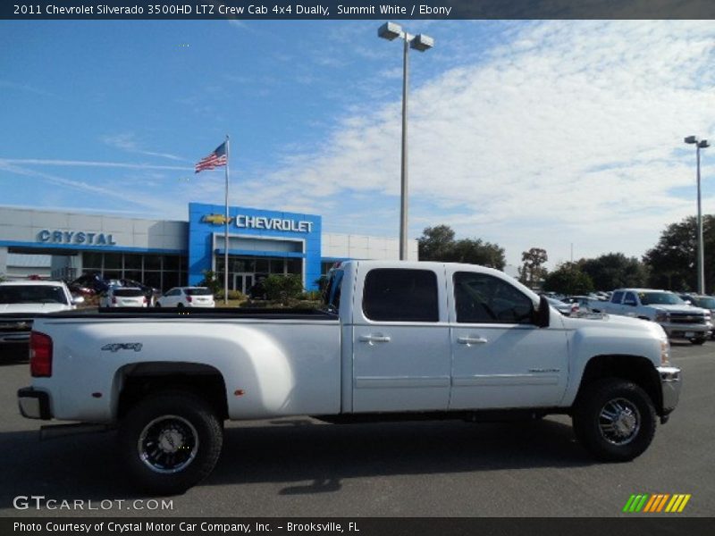 Summit White / Ebony 2011 Chevrolet Silverado 3500HD LTZ Crew Cab 4x4 Dually