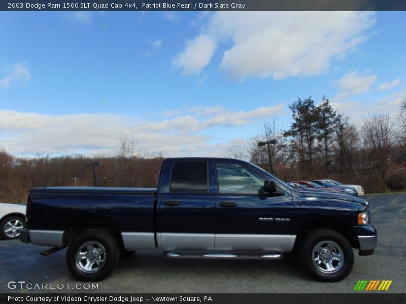 Patriot Blue Pearl / Dark Slate Gray 2003 Dodge Ram 1500 SLT Quad Cab 4x4