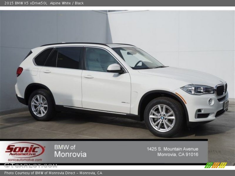Alpine White / Black 2015 BMW X5 xDrive50i
