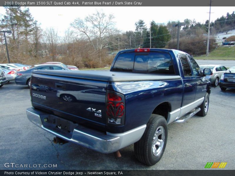 Patriot Blue Pearl / Dark Slate Gray 2003 Dodge Ram 1500 SLT Quad Cab 4x4