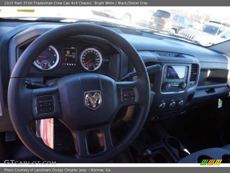 Bright White / Black/Diesel Gray 2015 Ram 3500 Tradesman Crew Cab 4x4 Chassis
