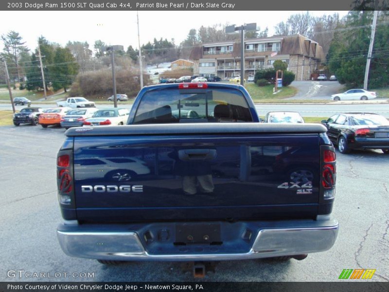 Patriot Blue Pearl / Dark Slate Gray 2003 Dodge Ram 1500 SLT Quad Cab 4x4