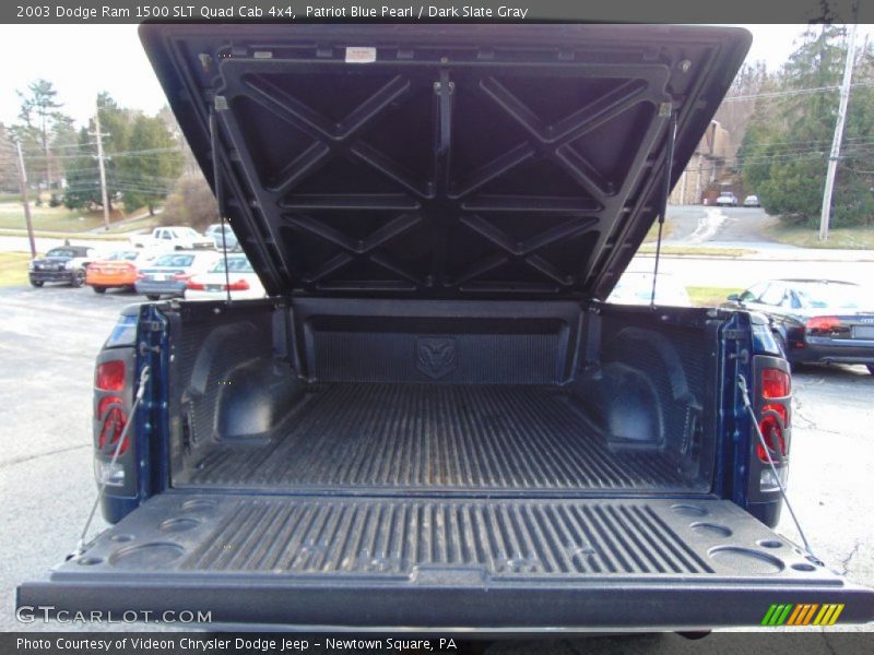 Patriot Blue Pearl / Dark Slate Gray 2003 Dodge Ram 1500 SLT Quad Cab 4x4