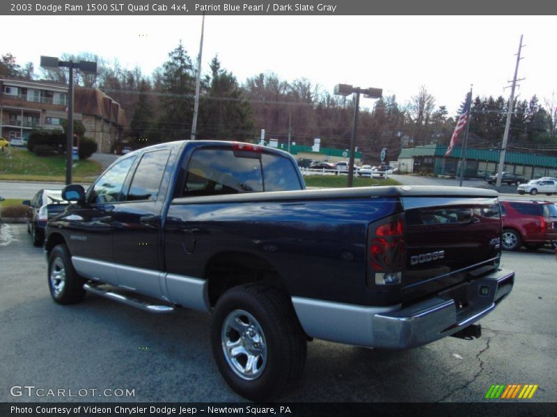 Patriot Blue Pearl / Dark Slate Gray 2003 Dodge Ram 1500 SLT Quad Cab 4x4