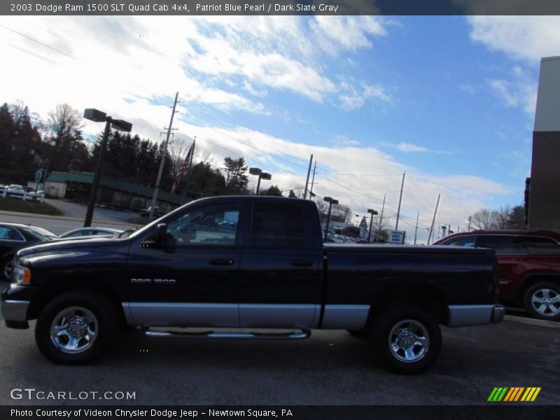 Patriot Blue Pearl / Dark Slate Gray 2003 Dodge Ram 1500 SLT Quad Cab 4x4