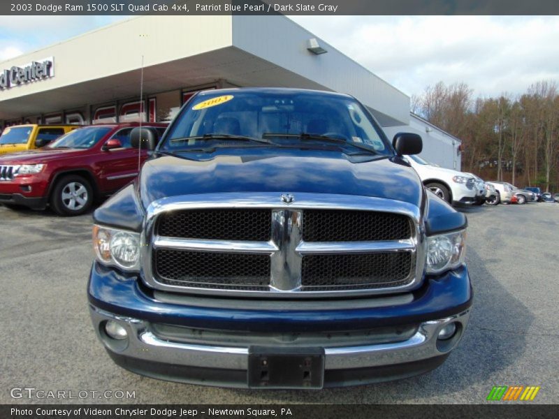 Patriot Blue Pearl / Dark Slate Gray 2003 Dodge Ram 1500 SLT Quad Cab 4x4