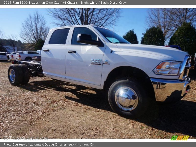 Bright White / Black/Diesel Gray 2015 Ram 3500 Tradesman Crew Cab 4x4 Chassis