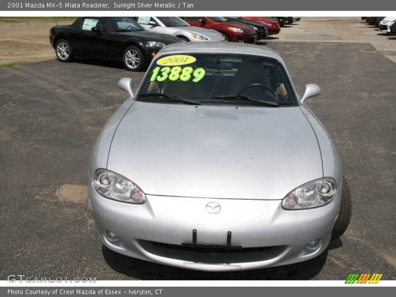 Sunlight Silver Metallic / Tan 2001 Mazda MX-5 Miata Roadster