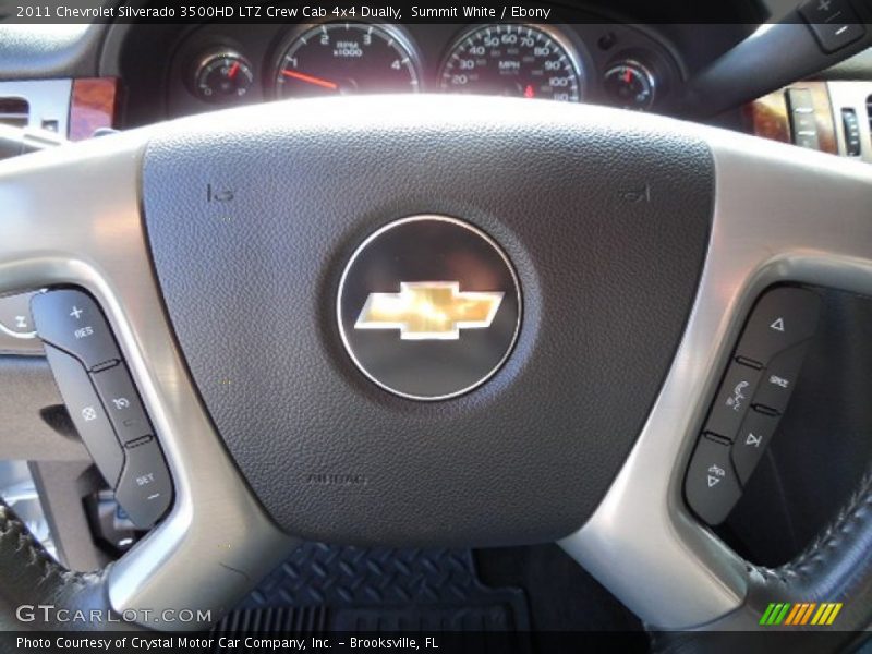 Summit White / Ebony 2011 Chevrolet Silverado 3500HD LTZ Crew Cab 4x4 Dually