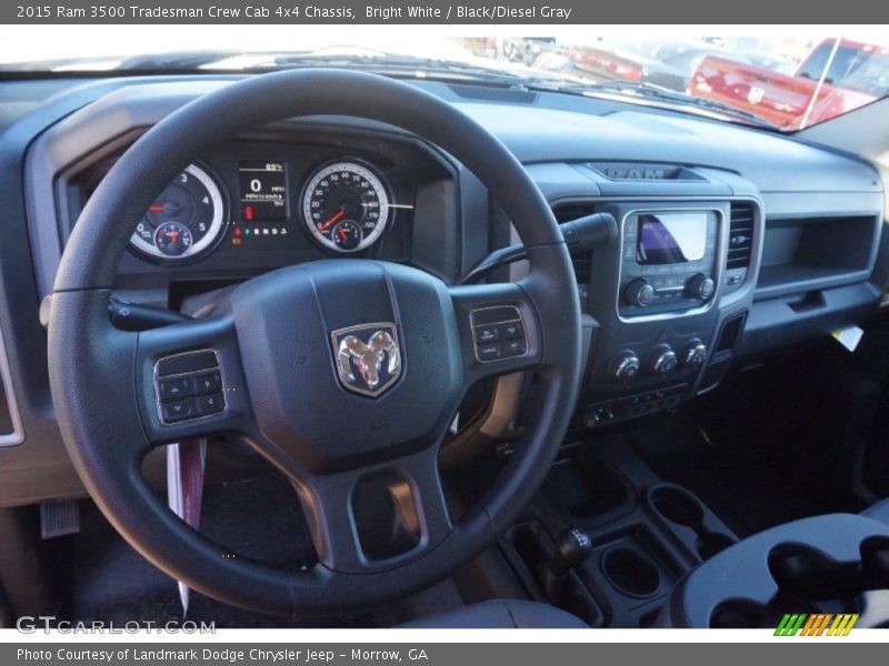 Bright White / Black/Diesel Gray 2015 Ram 3500 Tradesman Crew Cab 4x4 Chassis