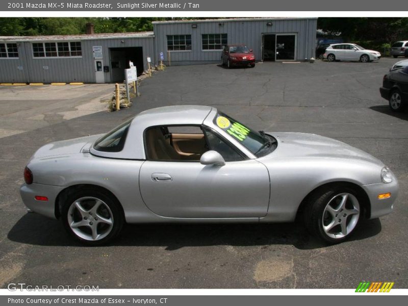 Sunlight Silver Metallic / Tan 2001 Mazda MX-5 Miata Roadster