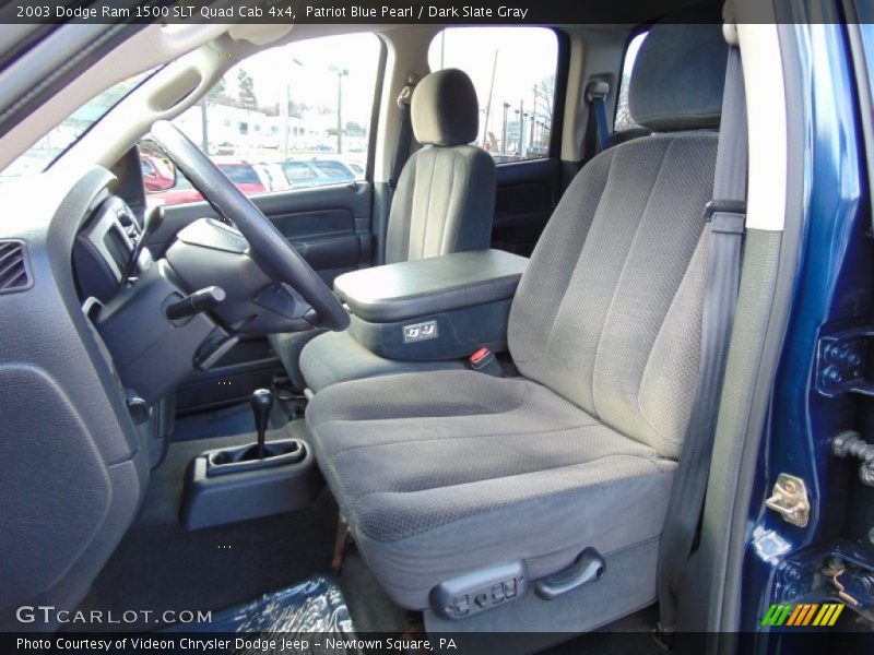 Patriot Blue Pearl / Dark Slate Gray 2003 Dodge Ram 1500 SLT Quad Cab 4x4