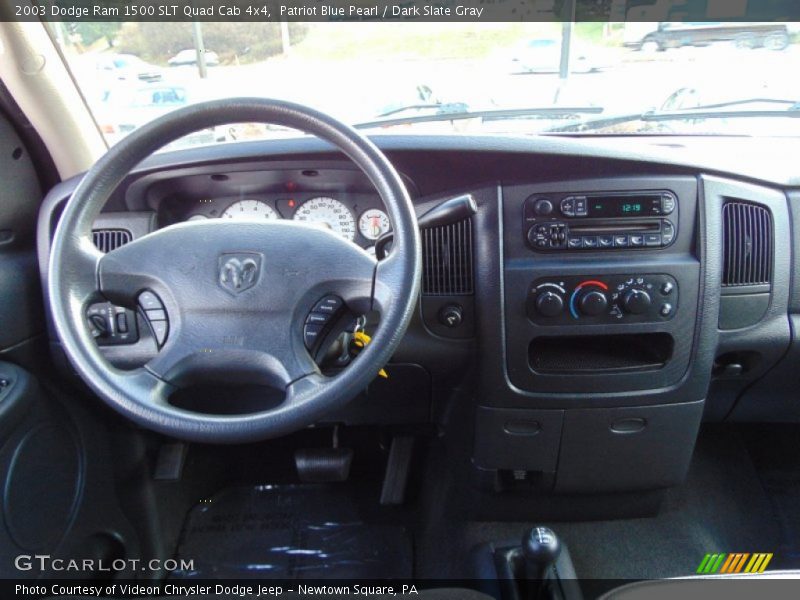 Patriot Blue Pearl / Dark Slate Gray 2003 Dodge Ram 1500 SLT Quad Cab 4x4