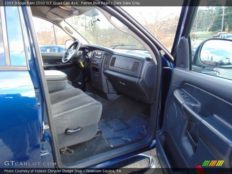 Patriot Blue Pearl / Dark Slate Gray 2003 Dodge Ram 1500 SLT Quad Cab 4x4