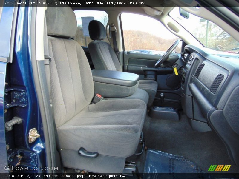 Patriot Blue Pearl / Dark Slate Gray 2003 Dodge Ram 1500 SLT Quad Cab 4x4