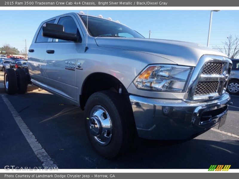 Bright Silver Metallic / Black/Diesel Gray 2015 Ram 3500 Tradesman Crew Cab 4x4 Chassis