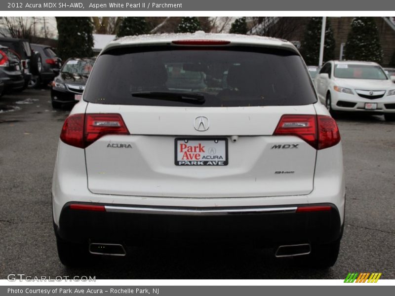 Aspen White Pearl II / Parchment 2012 Acura MDX SH-AWD