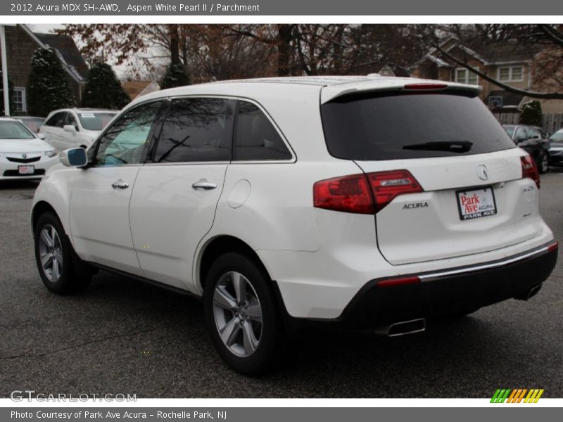 Aspen White Pearl II / Parchment 2012 Acura MDX SH-AWD