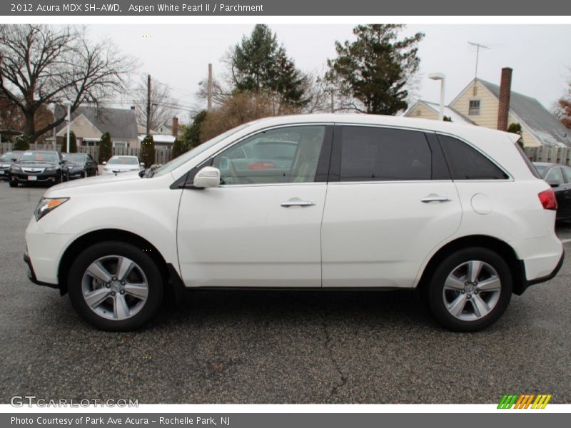 Aspen White Pearl II / Parchment 2012 Acura MDX SH-AWD