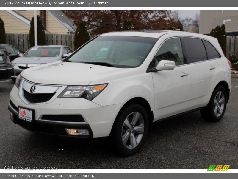 Aspen White Pearl II / Parchment 2012 Acura MDX SH-AWD