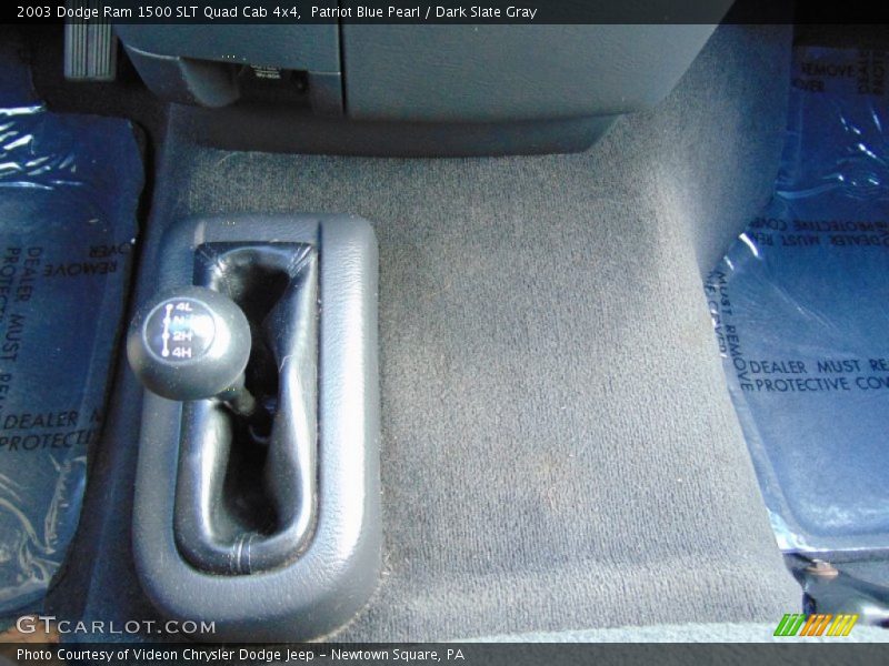 Patriot Blue Pearl / Dark Slate Gray 2003 Dodge Ram 1500 SLT Quad Cab 4x4