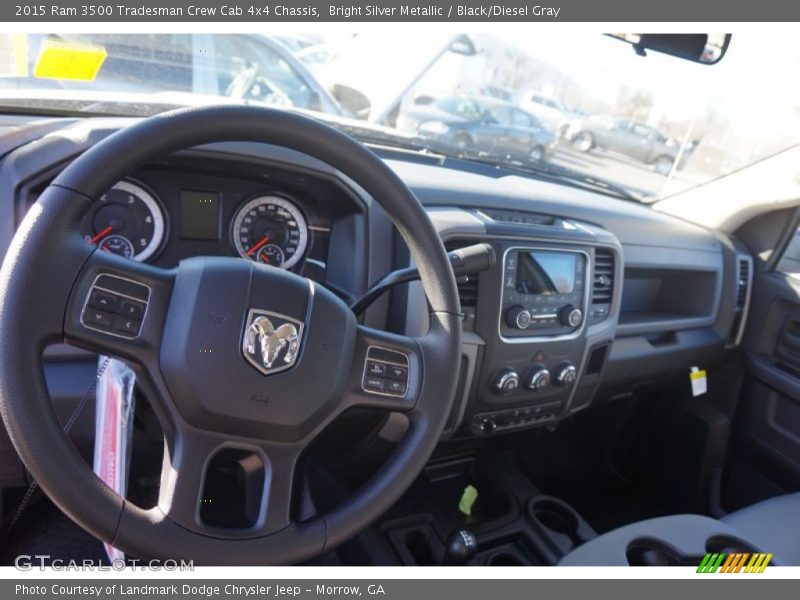 Bright Silver Metallic / Black/Diesel Gray 2015 Ram 3500 Tradesman Crew Cab 4x4 Chassis