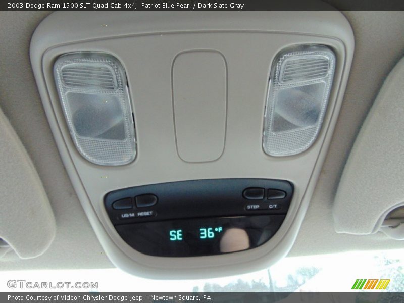 Patriot Blue Pearl / Dark Slate Gray 2003 Dodge Ram 1500 SLT Quad Cab 4x4