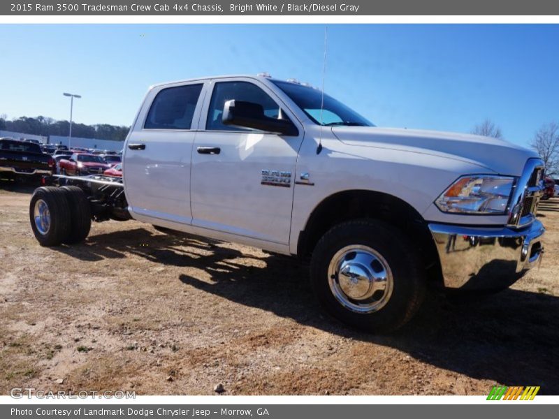 Bright White / Black/Diesel Gray 2015 Ram 3500 Tradesman Crew Cab 4x4 Chassis