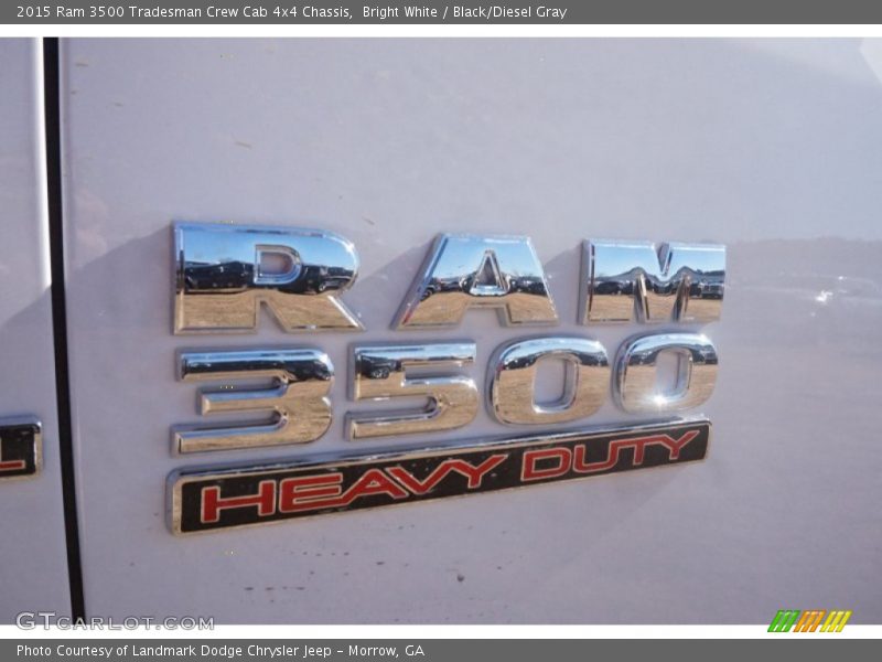 Bright White / Black/Diesel Gray 2015 Ram 3500 Tradesman Crew Cab 4x4 Chassis