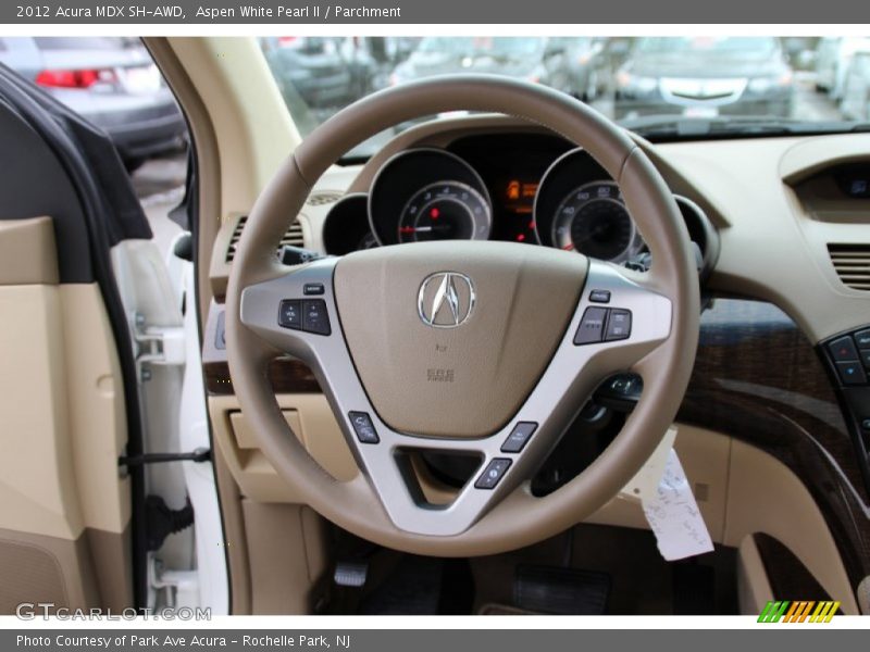 Aspen White Pearl II / Parchment 2012 Acura MDX SH-AWD
