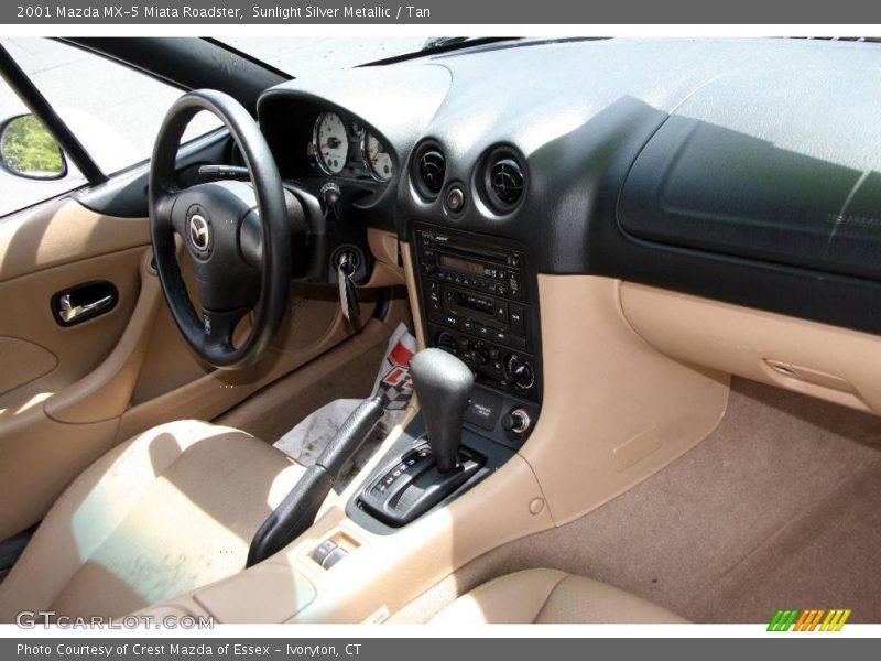 Sunlight Silver Metallic / Tan 2001 Mazda MX-5 Miata Roadster