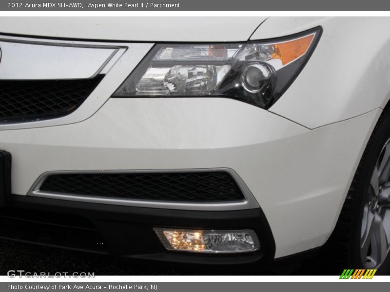 Aspen White Pearl II / Parchment 2012 Acura MDX SH-AWD