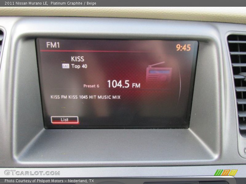 Platinum Graphite / Beige 2011 Nissan Murano LE